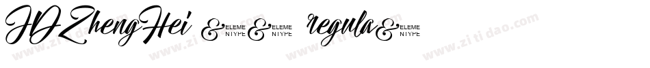 JDZhengHei 01 regula字体转换